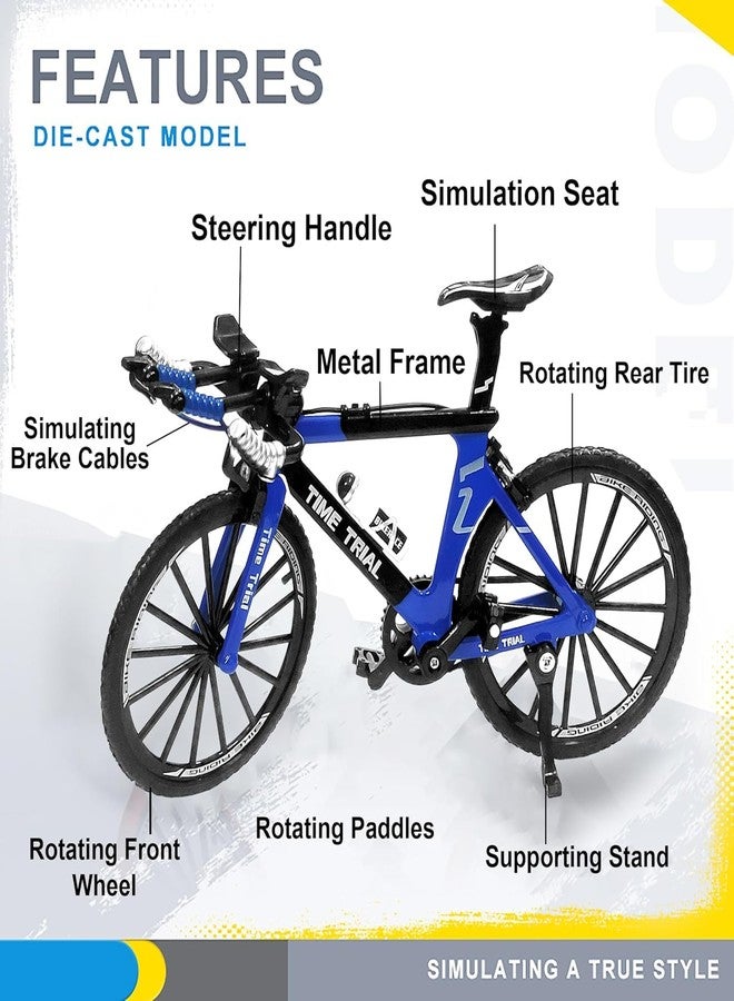 Bluebell 1:8 Scale Die Cast Racing Bicycle Toy for Kids - The Alloy Metal Off-Road Decorative Showpiece Realistic Design Bike Features Moveable and Rotating Handle, Wheels, Pedals (BRandom Color sent) - Image 4